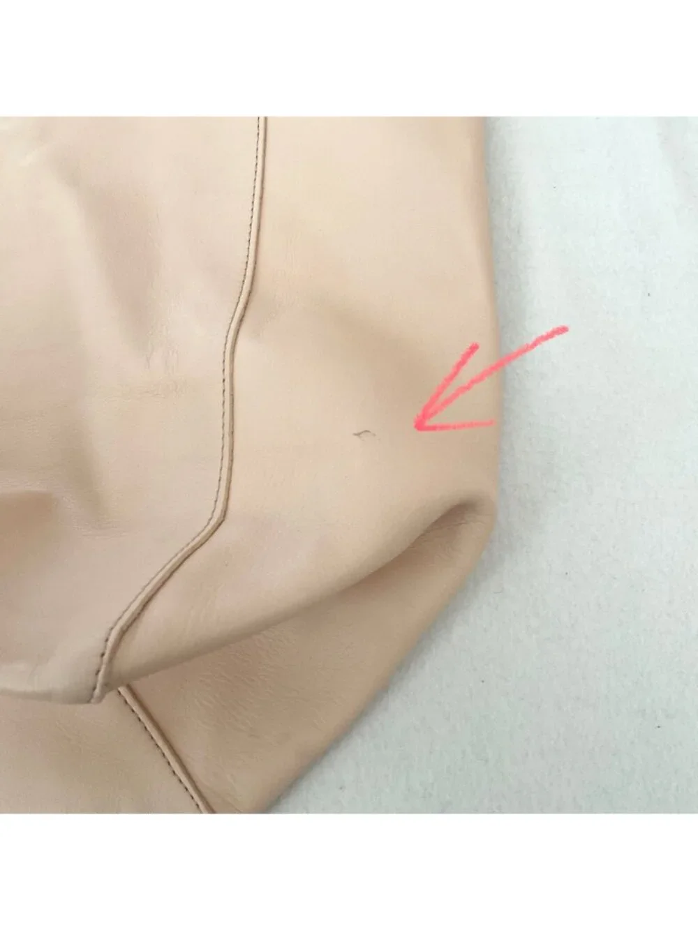 Sezane blush pink  leather gaby tote large